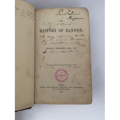 145 - BOOK LOT: THE HISTORY OF BANDON, CORK BY HENRY & COUGHLAN, 1862, First Edition. Ex library copy, wit... 