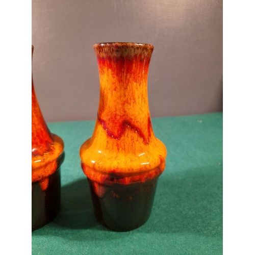 237 - A PAIR OF 1960’S GERMAN LAVA WARE VASES, made by Scheurich W. Germany. In excellent condition. Dimen... 