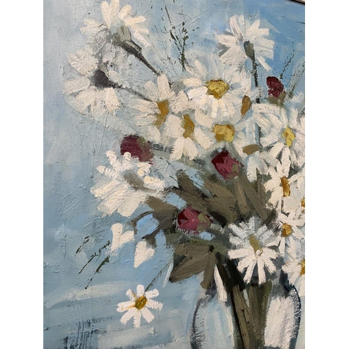 74 - MARTIN STONE (Irish, 20th Century), 'WILD DAISIES', oil on canvas, signed, dated and titled verso. D... 