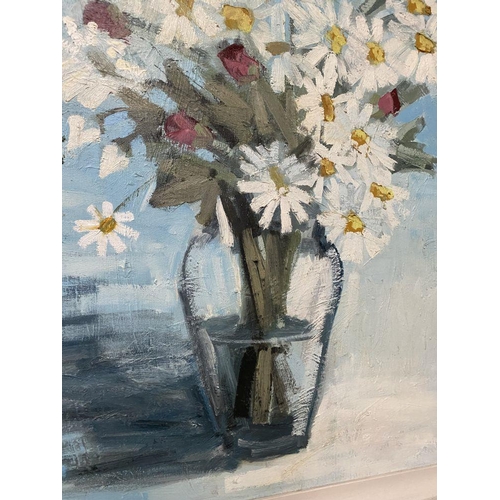 74 - MARTIN STONE (Irish, 20th Century), 'WILD DAISIES', oil on canvas, signed, dated and titled verso. D... 