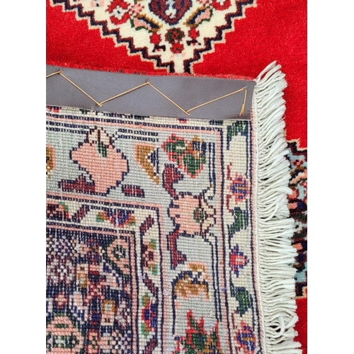 77 - A BEAUTIFUL PERSIAN SENNEH RUNNER RUG, double knotted, dense pile. This rug was created in the Kurdi... 