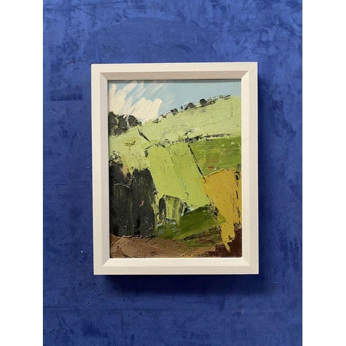 81 - MARTIN STONE (Irish, 20th Century), ‘WEST CORK LANDSCAPE’, oil on canvas, signed lower right, signed... 