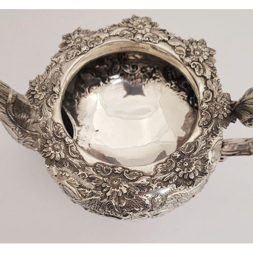 83 - AN EXCEPTIONAL IRISH, CORK, WILLIAM IV, SILVER TEA SERVICE, including a large tea pot, jug & sugar b... 