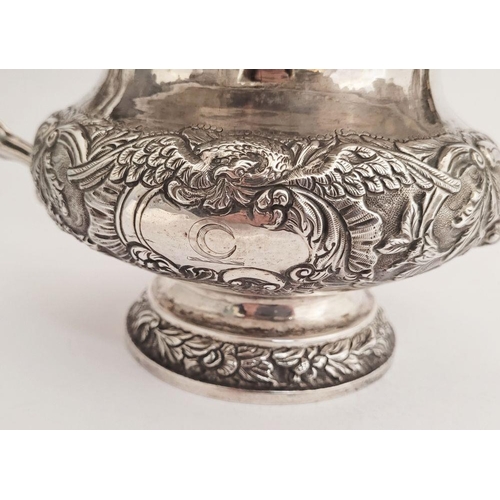 83 - AN EXCEPTIONAL IRISH, CORK, WILLIAM IV, SILVER TEA SERVICE, including a large tea pot, jug & sugar b... 