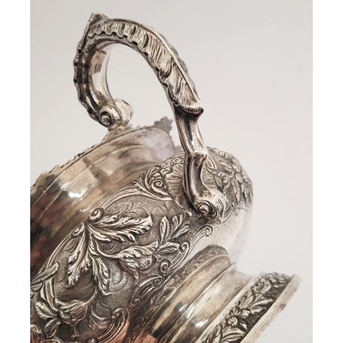 83 - AN EXCEPTIONAL IRISH, CORK, WILLIAM IV, SILVER TEA SERVICE, including a large tea pot, jug & sugar b... 