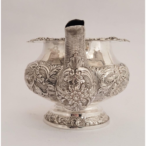 83 - AN EXCEPTIONAL IRISH, CORK, WILLIAM IV, SILVER TEA SERVICE, including a large tea pot, jug & sugar b... 