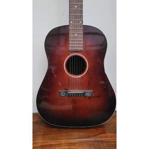 27 - AN EARLY 20TH CENTURY GIBSON GUITAR: The guitar is possibly a 1930s era Gibson Roy Smeck Stage De Lu... 