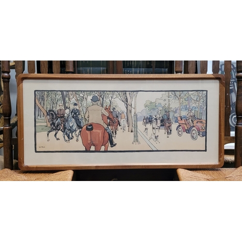 115 - W.PENCIL, (BRITISH, 20TH CENTURY), HYDE PARK, lithograph in colour, circa early 1900s. Stamp signed ... 