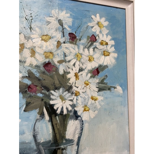 119 - MARTIN STONE (Irish, 20th Century), 'WILD DAISIES', oil on canvas, signed, dated and titled verso. D... 