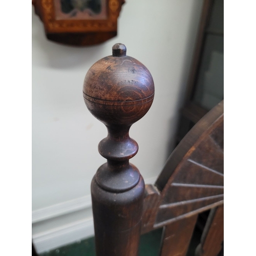 29 - A PAIR OF ANTIQUE BANISTER BACKED WILLIAM & MARY CHAIRS, each with a demi-lune sun burst crest rail ... 