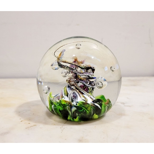 31 - A FANTASTIC VINTAGE CAITHNESS SCOTTISH MYRIAD GLASS PAPERWEIGHT, beautiful multi-coloured piece with... 