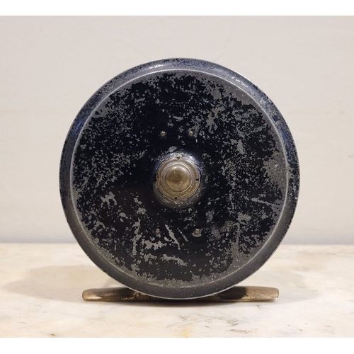 35 - A VINTAGE W. HAYNES & SON CORK FISHING REEL; Patent 27023, with centabrake No.1. A 4 ½ inch alloy & ... 