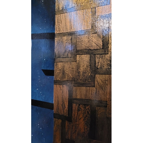 47 - ALVIN SEXTON, (IRISH 20TH CENTURY), NIGHTSHIFT, acrylic on hardboard, signed, dated & titled verso. ... 