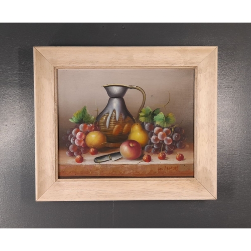 64 - A VINTAGE FRAMED STILL LIFE, oil on canvas, signed ‘W. Thomas’ lower right. Dimensions:33cm wide x 2... 