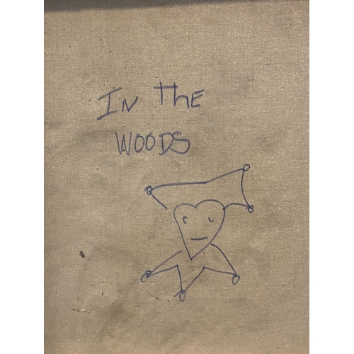 71 - MARTIN STONE (Irish, 20th Century), ‘IN THE WOODS’, oil on canvas, signed and inscribed verso with a... 