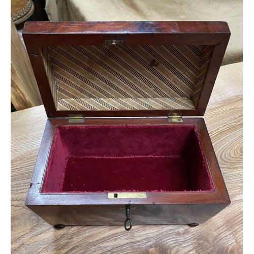 79 - A REGENCY MAHOGANY SARCOPHAGUS SHAPED JEWELLERY BOX, the raised central panel with carved border, th... 