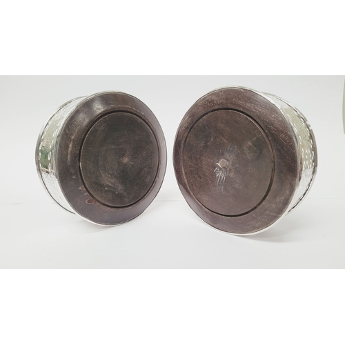 8 - A VERY GOOD QUALITY PAIR OF IRISH GEORGE III SILVER WINE BOTTLE COASTERS, by Chris Haines, Dublin c.... 