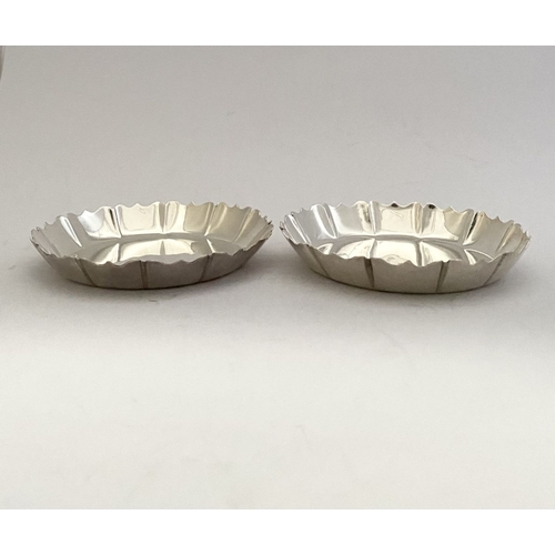 11 - AN EXCELLENT PAIR OF 1916-66 SILVER JUBILEE STRAWBERRY DISHES, of circular form with raised gadroone... 