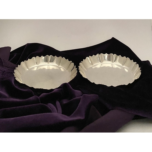 11 - AN EXCELLENT PAIR OF 1916-66 SILVER JUBILEE STRAWBERRY DISHES, of circular form with raised gadroone... 