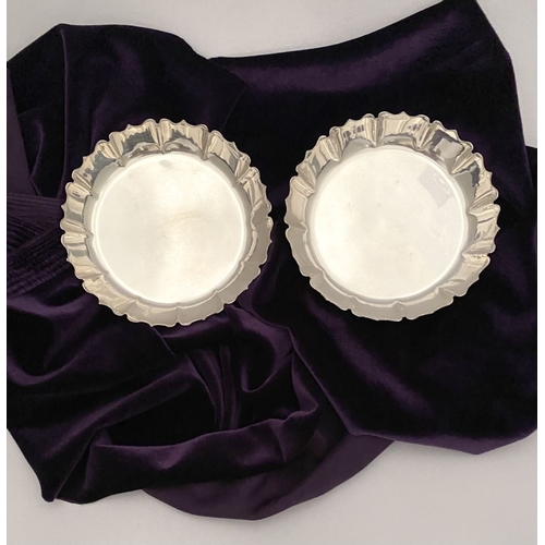 11 - AN EXCELLENT PAIR OF 1916-66 SILVER JUBILEE STRAWBERRY DISHES, of circular form with raised gadroone... 