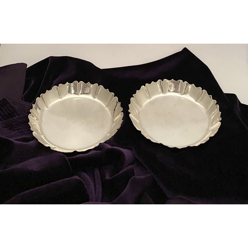 11 - AN EXCELLENT PAIR OF 1916-66 SILVER JUBILEE STRAWBERRY DISHES, of circular form with raised gadroone... 