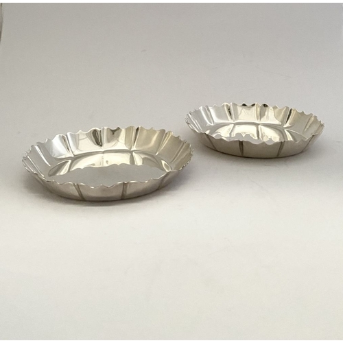 11 - AN EXCELLENT PAIR OF 1916-66 SILVER JUBILEE STRAWBERRY DISHES, of circular form with raised gadroone... 