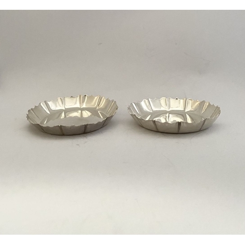 11 - AN EXCELLENT PAIR OF 1916-66 SILVER JUBILEE STRAWBERRY DISHES, of circular form with raised gadroone... 