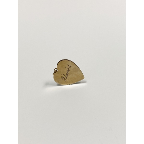 111 - A GOLD LOT TO INCLUDE (i) A BEAUTIFUL 14CT GOLD BROOCH, (ii) 12CT GOLD HEART PENDANT, (iii) 18CT GOL... 