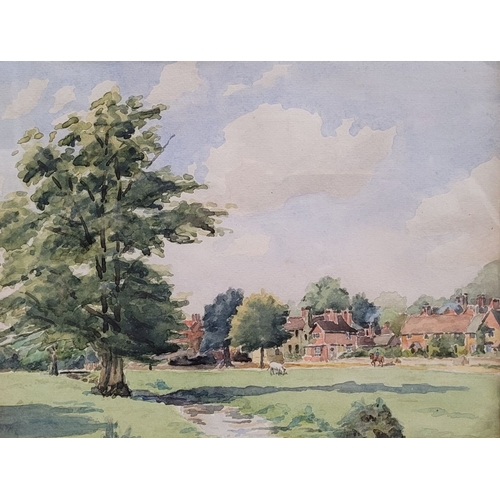 133 - ALBERT THOMAS PILE, MSM, FRSA, SGA (BRITISH, 1882-1981), ALBINGER HAMMER, SURREY, 1907. Watercolour ... 