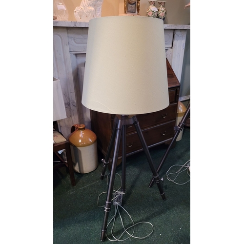 178 - A PAIR OF CONTEMPORARY S.O.U.L TRIPOD STYLE STANDARD LAMPS, adjustable heights to both. One can go a... 