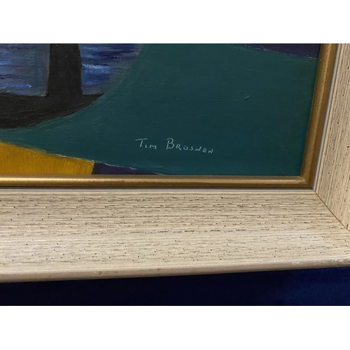 181 - TIM BROSNAN (20th/21st Century), oil on board, signed lower right, framers label verso. Dimensions: ... 