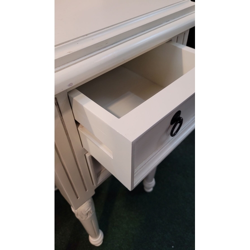 182 - A GOOD QUALITY PAIR OF CONTEMPORARY FRENCH STYLE TWO DRAWER LOCKERS / BEDSIDE TABLES, each with two ... 