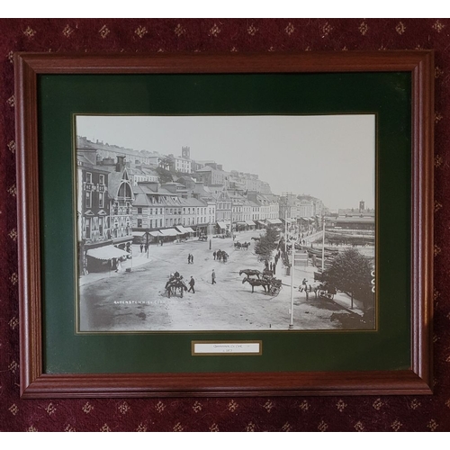 195 - THREE NICELY FRAMED PHOTOGRAPHIC REPRODUCTION PRINTS OF CORK & COBH IN THE 19TH CENTURY, includes vi... 