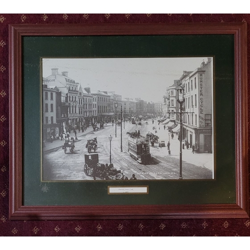 195 - THREE NICELY FRAMED PHOTOGRAPHIC REPRODUCTION PRINTS OF CORK & COBH IN THE 19TH CENTURY, includes vi... 