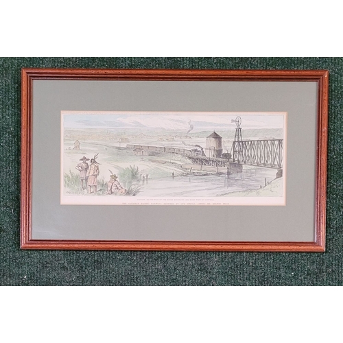 227 - TWO FRAMED ANTIQUE/VINTAGE PRINTS: (i) A VIEW OF ROYAL PALACE OF HAMPTON, etched by Parr, after Jacq... 