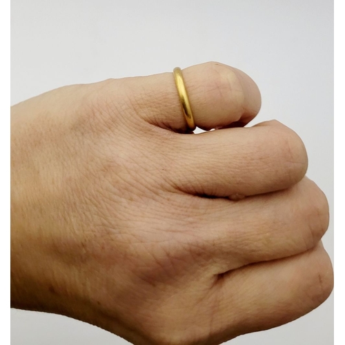 236 - THREE 18CT GOLD RINGS: includes: (i) An 18ct gold band / pinky ring. Fully hallmarked, ring size: J.... 