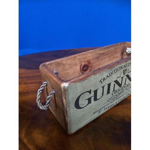 254 - TWO HARDWOOD ADVERTISING BOXES, Guinness & Jameson, the Guinness box with rope handles, the Jameson ... 