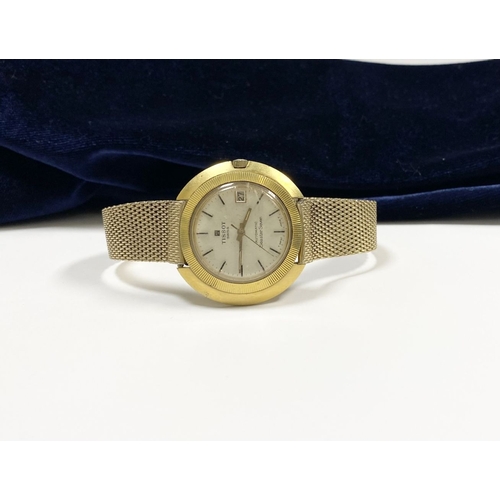 27 - A TISSOT SEASTAR SEVEN 10CT GOLD FILLED MEN'S WRISTWATCH, c.1965, with manual wind and white dial. T... 