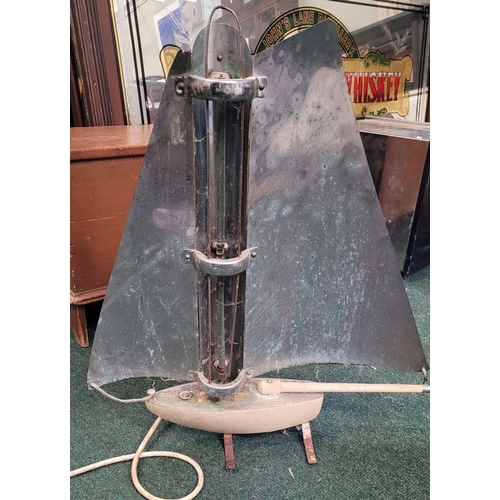 301 - A VINTAGE BUNTING SAILBOAT RADIANT HEATER, circa 1930s/1950s, in need of restoration/cleaning/servic... 