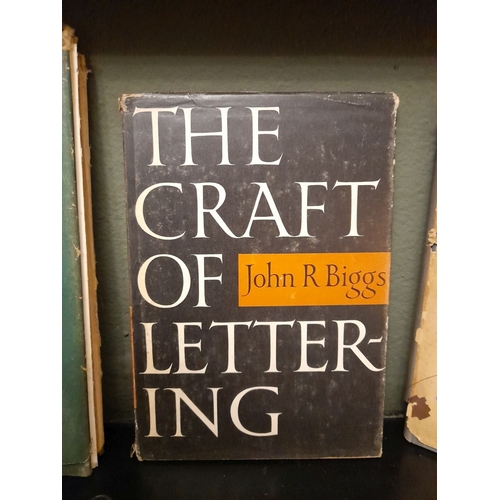 320 - FOUR LETTER WRITING BOOKS: (i) A 1953 First Edition: The Art of Sign Writing, by B. Hearn, (ii) A re... 