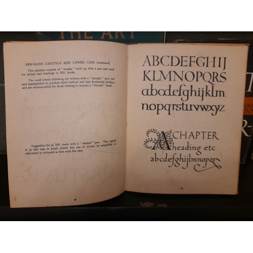 320 - FOUR LETTER WRITING BOOKS: (i) A 1953 First Edition: The Art of Sign Writing, by B. Hearn, (ii) A re... 