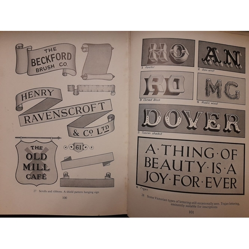 320 - FOUR LETTER WRITING BOOKS: (i) A 1953 First Edition: The Art of Sign Writing, by B. Hearn, (ii) A re... 