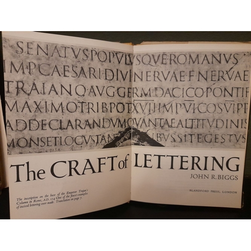 320 - FOUR LETTER WRITING BOOKS: (i) A 1953 First Edition: The Art of Sign Writing, by B. Hearn, (ii) A re... 