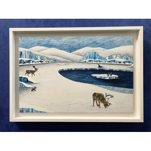 55 - ALVIN SEXTON (Irish, 20th Century), ‘ARTIC LIFE III’, acrylic on canvas, signed with initials and da... 