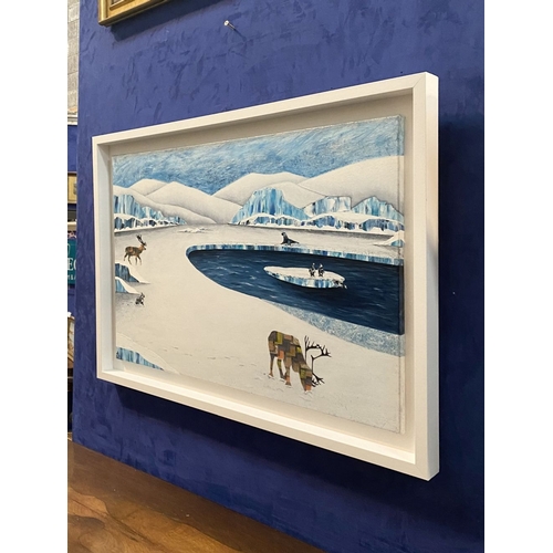 55 - ALVIN SEXTON (Irish, 20th Century), ‘ARTIC LIFE III’, acrylic on canvas, signed with initials and da... 