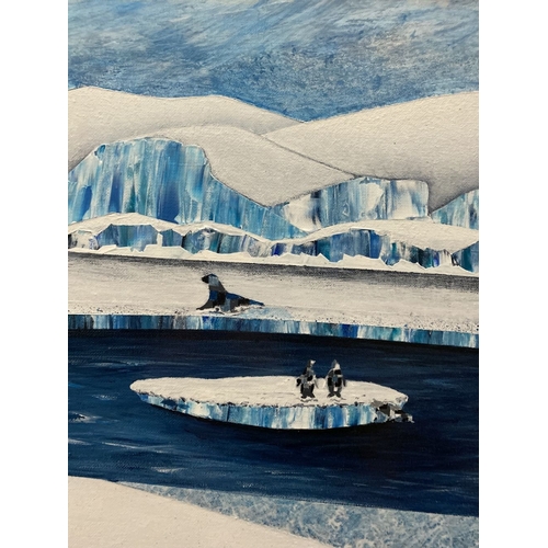 55 - ALVIN SEXTON (Irish, 20th Century), ‘ARTIC LIFE III’, acrylic on canvas, signed with initials and da... 