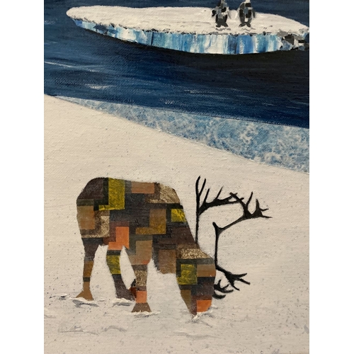 55 - ALVIN SEXTON (Irish, 20th Century), ‘ARTIC LIFE III’, acrylic on canvas, signed with initials and da... 