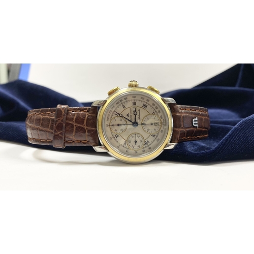 82 - A MAURICE LACROIX MASTERPIECE CRONEO MEN'S WRISTWATCH, Masterpiece Chronograph Automatic movement. S... 