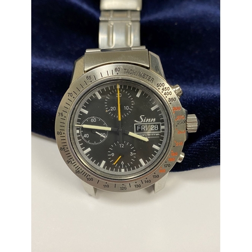 93 - A HERRENARMBANDUHR SINN | SINN CHRONOGRAPH CORVETTE MEN'S WRISTWATCH, 