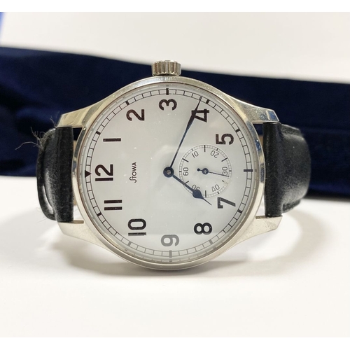 94 - A RARE STOWA MARINE MEN'S WRISTWATCH, limited edition to 200 pieces. Polished stainless steel, sapph... 